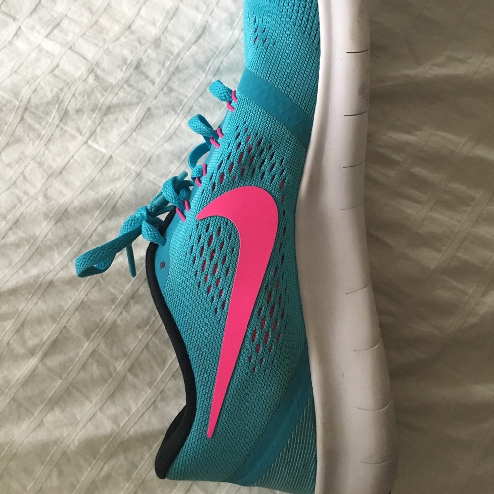 Blue and Pink Nike Running Sneakers